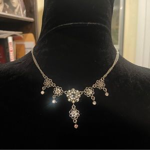 Sparkling Roses of Rhinestones & w/Articulating Stones
Necklace, 15” + 4”